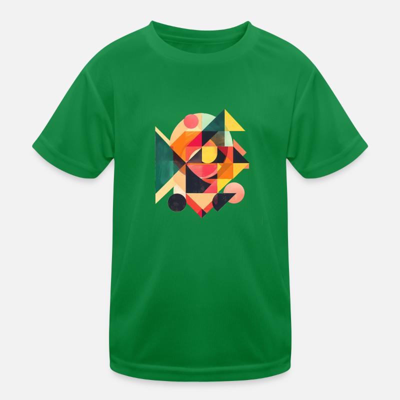 Cool Geometric 80s Motif Kids Functional T-Shirt