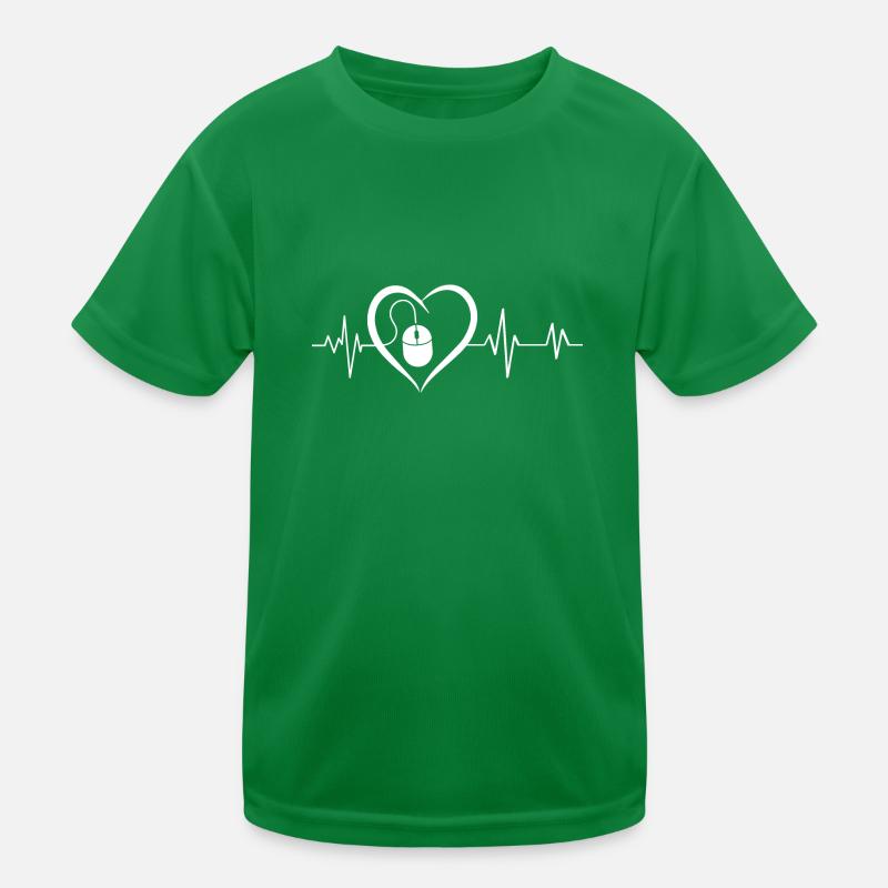 Heartbeat Computer Mouse Kids Functional T-Shirt