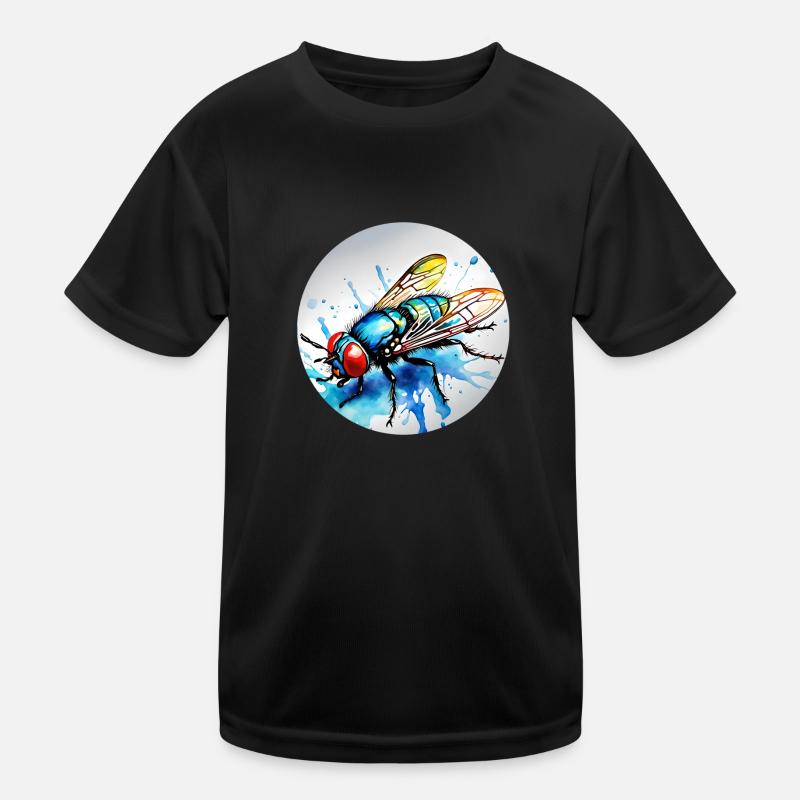 Fliege rund Kinder Funktions-T-Shirt