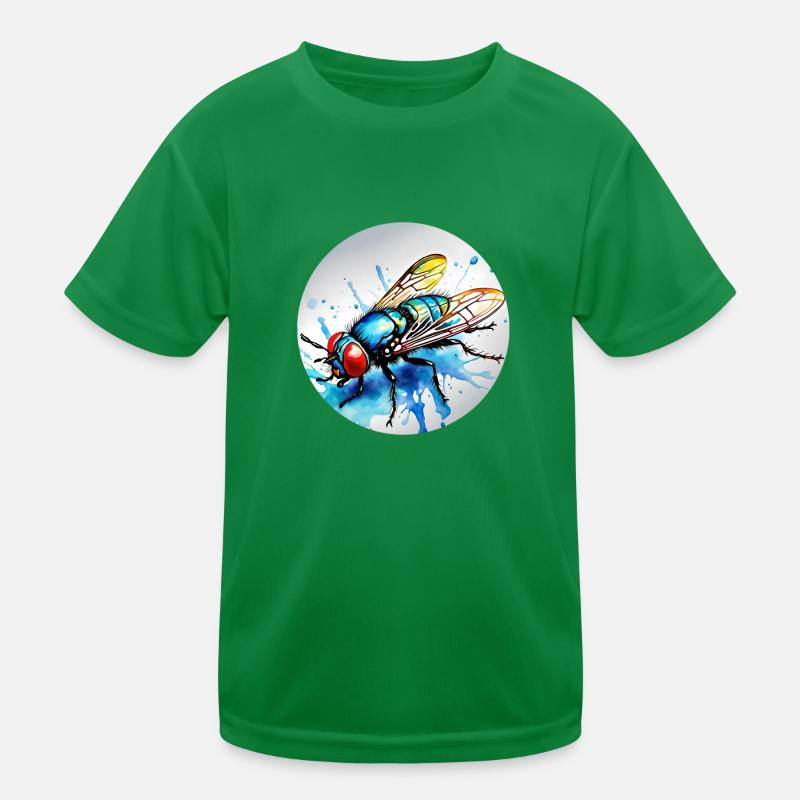 Fliege rund Kinder Funktions-T-Shirt