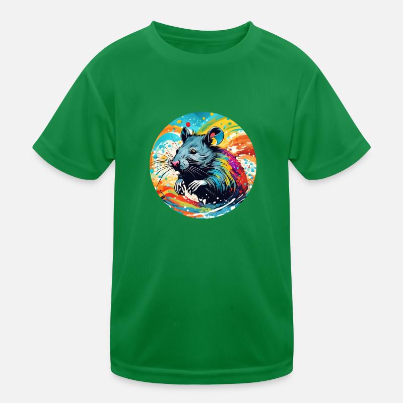 Ratte runder Batch Kinder Funktions-T-Shirt