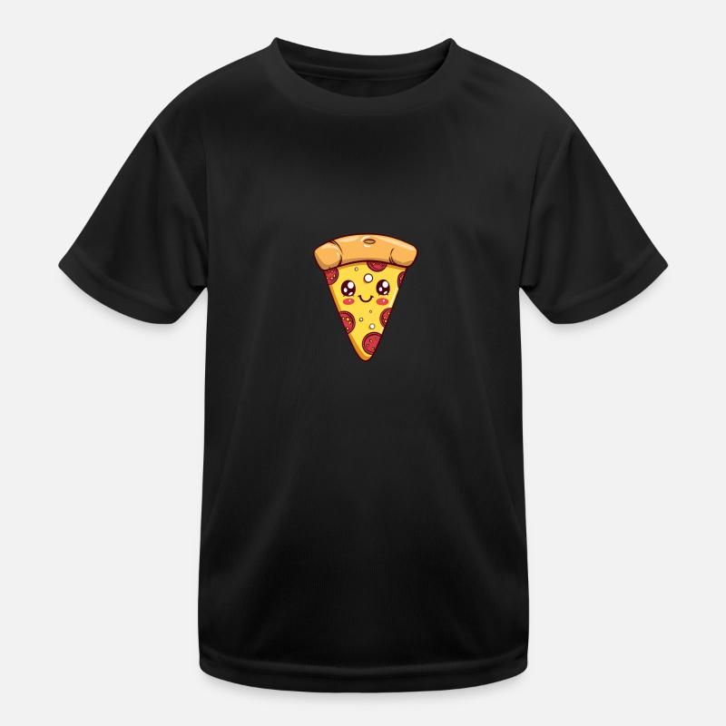 Funny Pizza Face Kids Functional T-Shirt