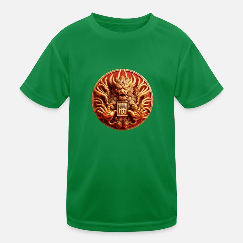 Japanisches Drachenmonster Kinder Funktions-T-Shirt