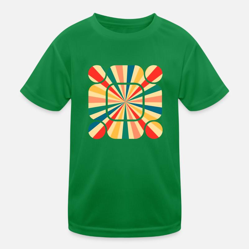 Retro Pattern: Tauchen Sie ein in die Schwingung der Farben Kinder Funktions-T-Shirt