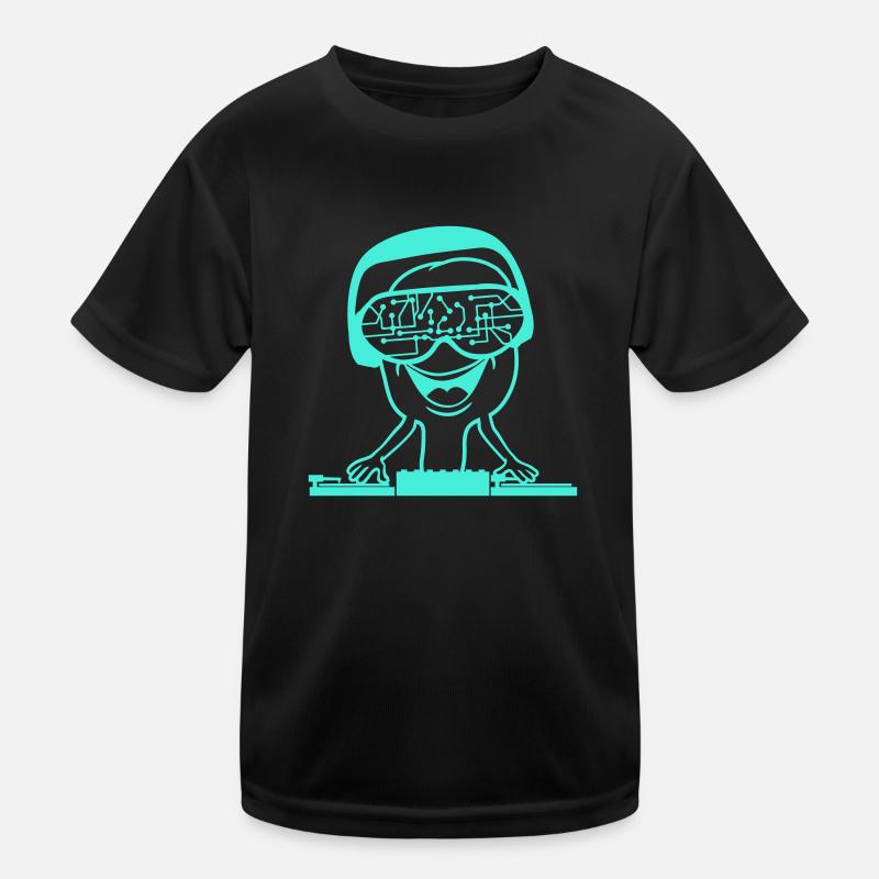 DJ Data Microchip Sunglasses Glasses Party Music Kids Functional T-Shirt