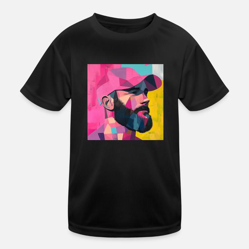 Full beard Kids Functional T-Shirt