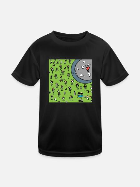 Kuoro-Konzert - Kinder Funktions-T-Shirt - Schwarz - Vorne
