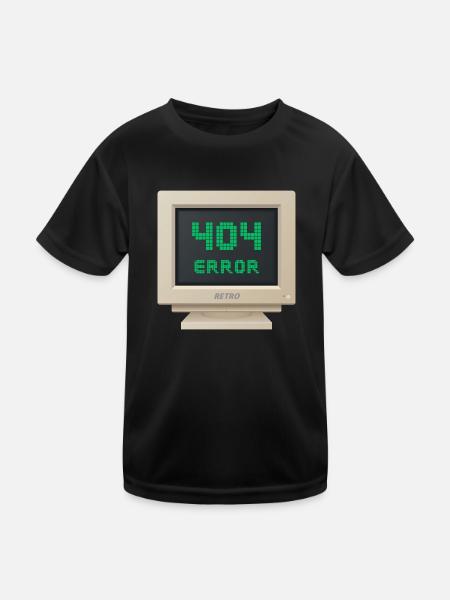 CRT design - Erreur 404 - T-shirt sport Enfant - noir - Devant
