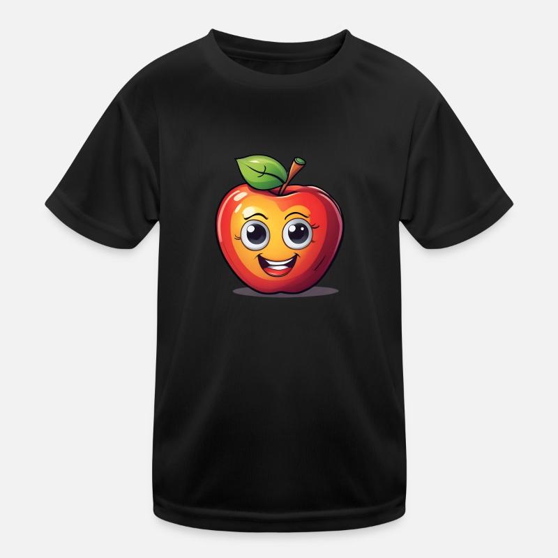 Cartoon Apfel Kinder Funktions-T-Shirt