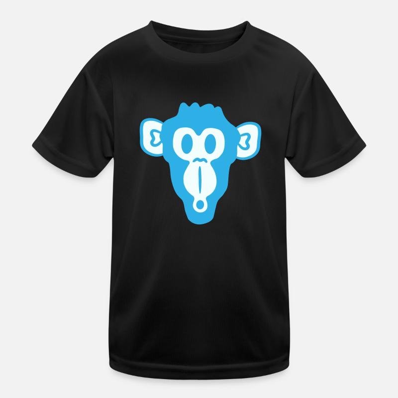Curieux curieux tête de singe visage effrayé T-shirt sport Enfant