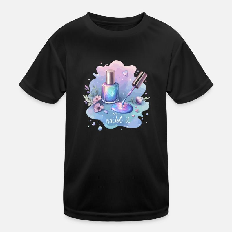 Nailed it Nail Polish Nail Salon Kids Functional T-Shirt