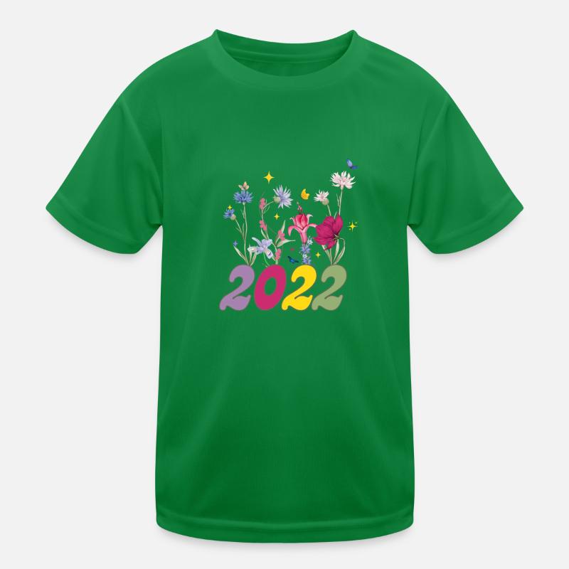 Année de naissance 2022 fleurs sauvages T-shirt sport Enfant