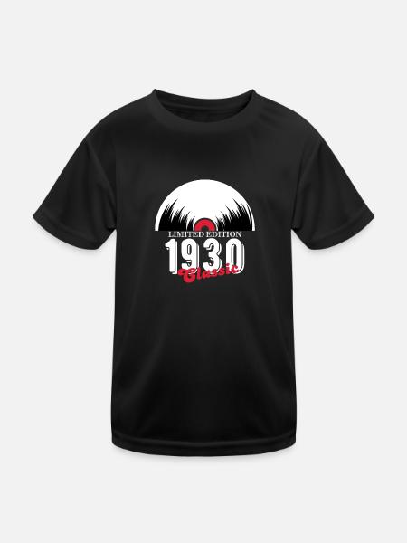 Limited edition 1930 Classic vinyl - Kids Functional T-Shirt - black - Front