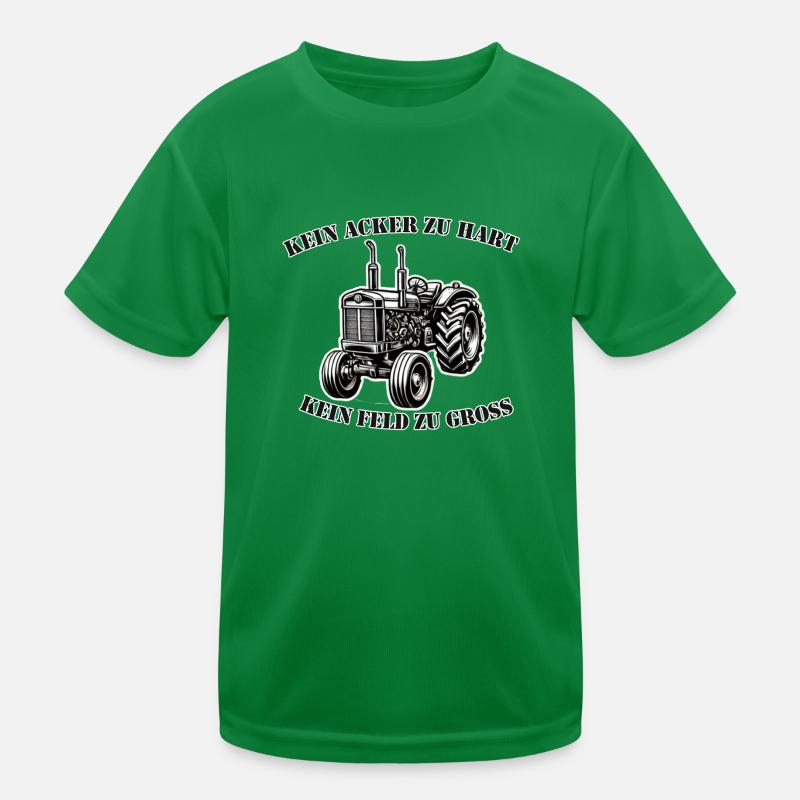 Traktor vintage – Kein Acker zu hart Kinder Funktions-T-Shirt
