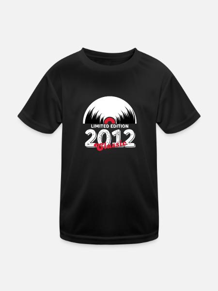 Limitierte Auflage 2012 Klassisches Vinyl - Kinder Funktions-T-Shirt - Schwarz - Vorne