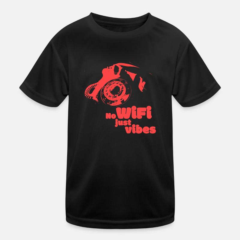 No Wifi, just Vibes - variant red Kids Functional T-Shirt