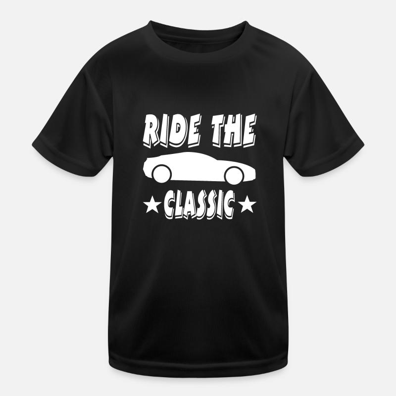 Auto - Kinder Funktions-T-Shirt - Schwarz