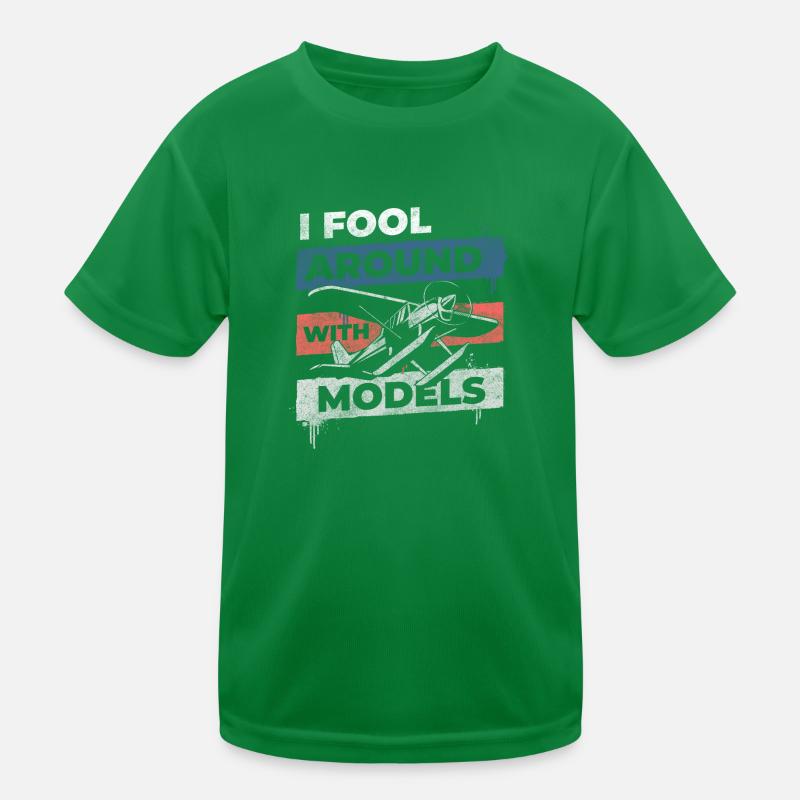 Airplane Remote Control Pilot Test Pilot Kids Functional T-Shirt
