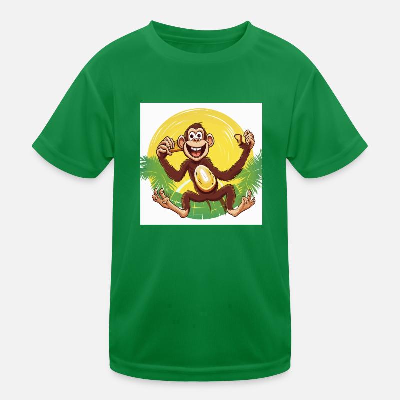 Rhythmus-Affe Kinder Funktions-T-Shirt