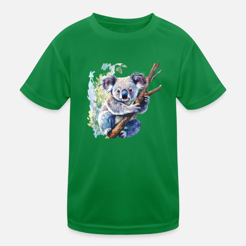Der Koalabär sieht putzig aus Kinder Funktions-T-Shirt
