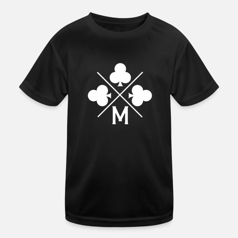 Letter m lucky clover Kids Functional T-Shirt