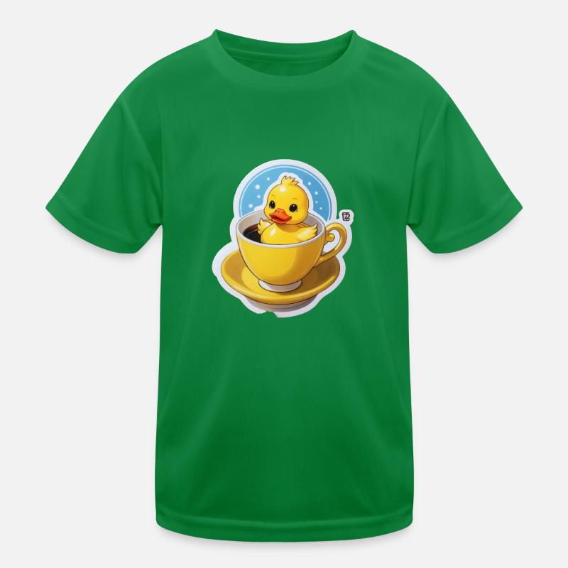 Kaffee Ente Kinder Funktions-T-Shirt