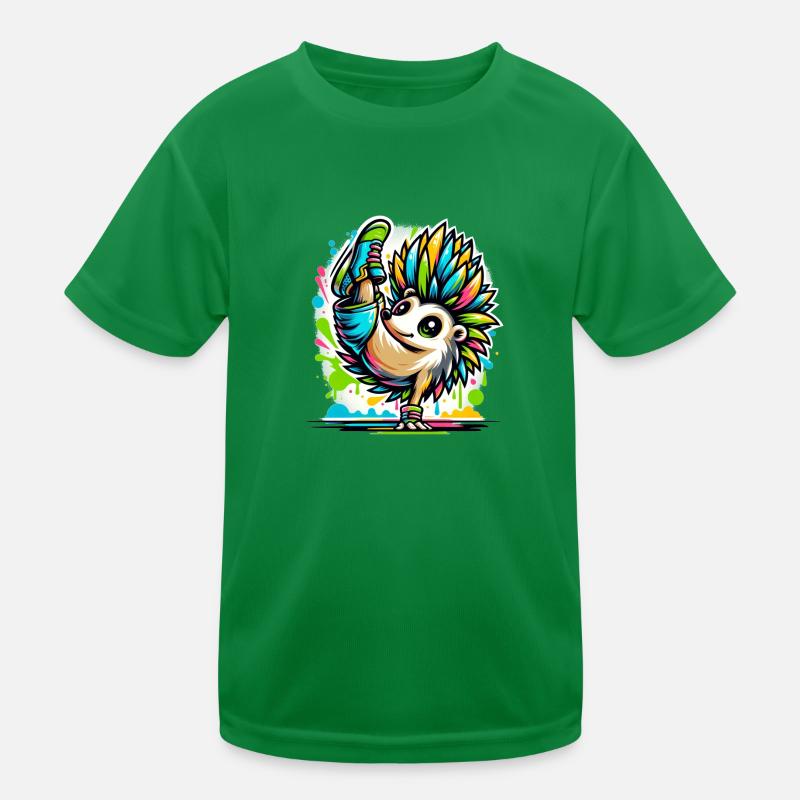 cooler Igel Breakdance Tanzen Kinder Funktions-T-Shirt