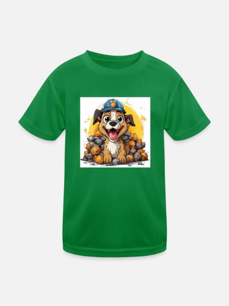 Le constructeur canin - T-shirt sport Enfant - vert - Devant