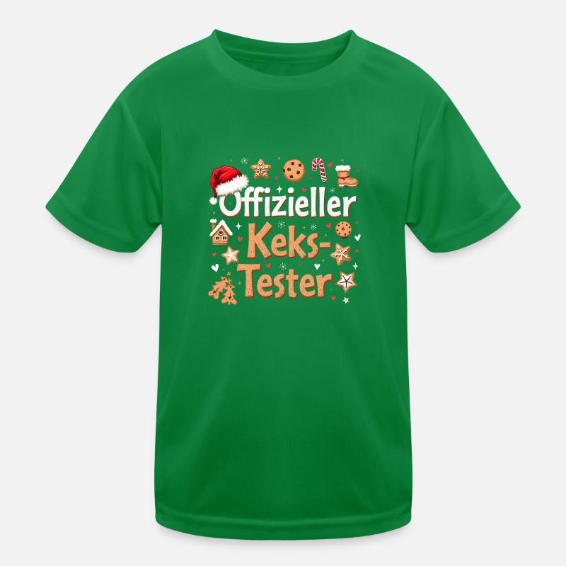 Official Cookie Tester Christmas Design Kids Functional T-Shirt