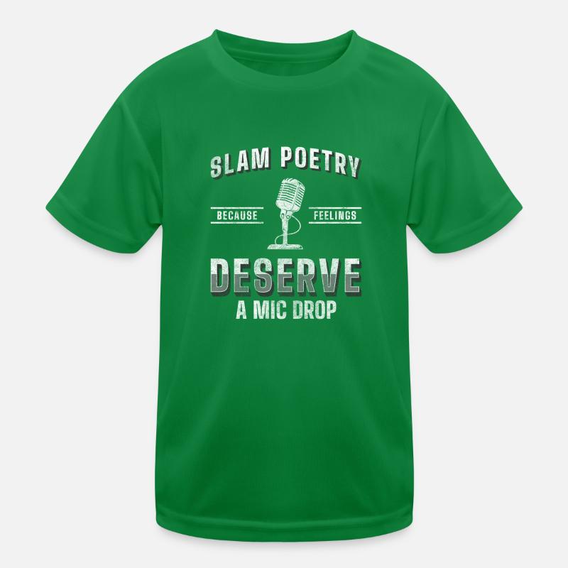 Slam Poetry Thoughts Text Poetry Kids Functional T-Shirt