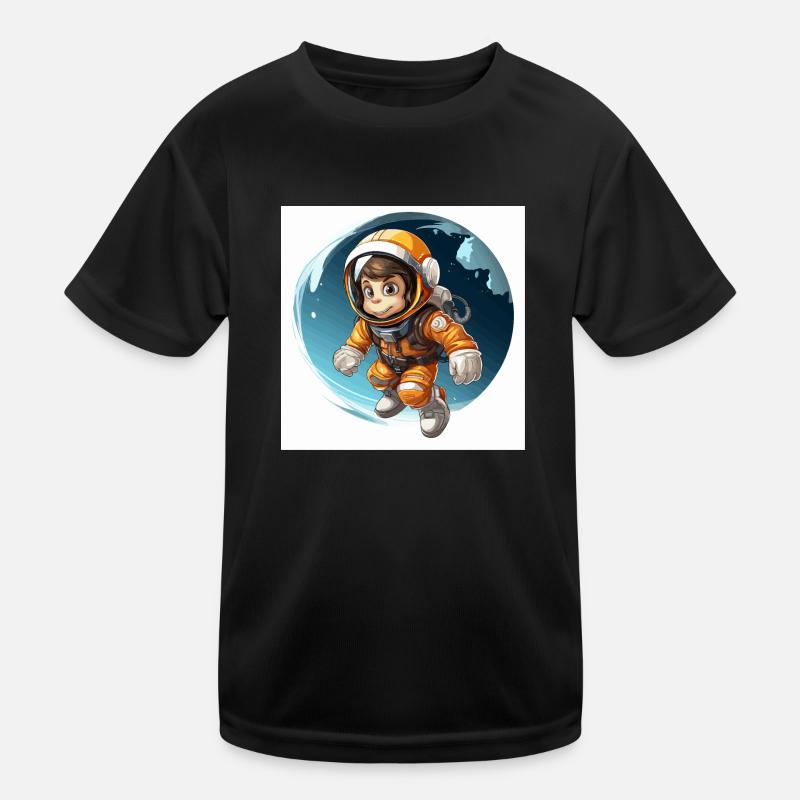 The Space Primate - Kids Functional T-Shirt - black
