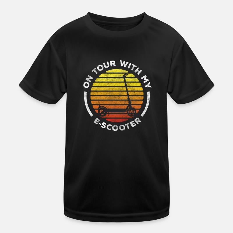 Scooter Electric Environment Alternative Kids Functional T-Shirt