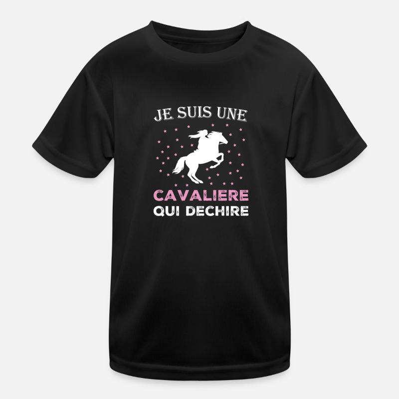 Je suis une cavalière qui déchire T-shirt sport Enfant