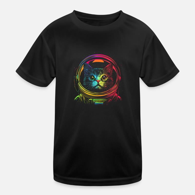 Lutige Chat Astronaute T-shirt sport Enfant
