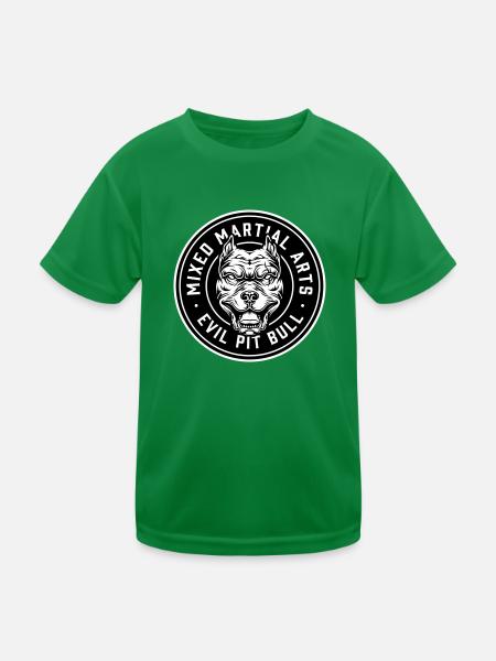 mma combats - T-shirt sport Enfant - vert - Devant