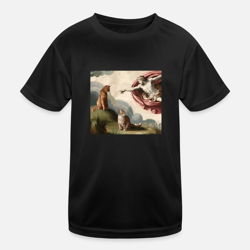 Michelangelo Katze Kinder Funktions-T-Shirt