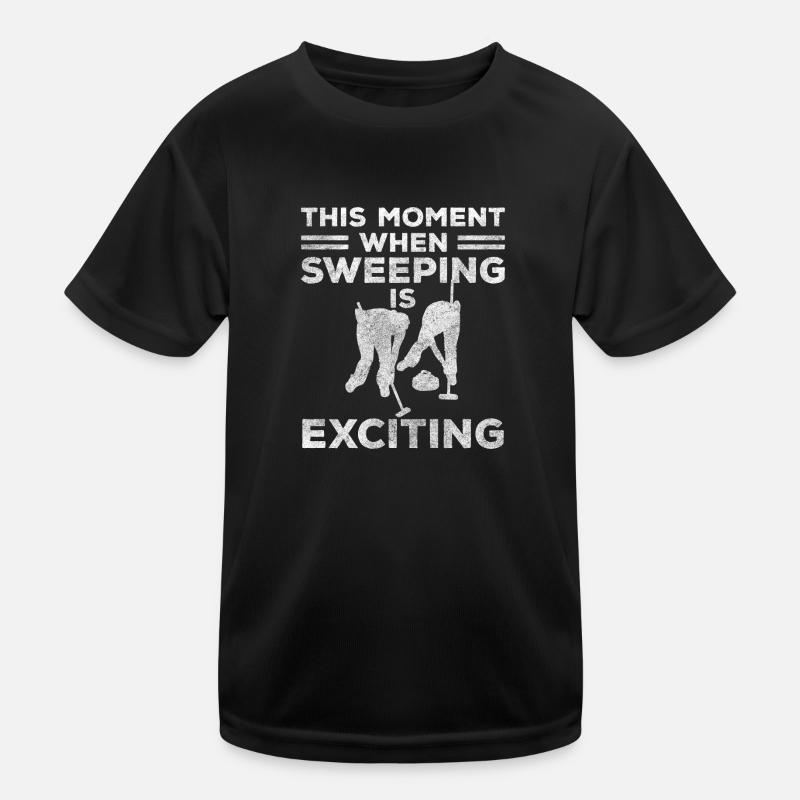 Curling Team Stöcke Kinder Funktions-T-Shirt