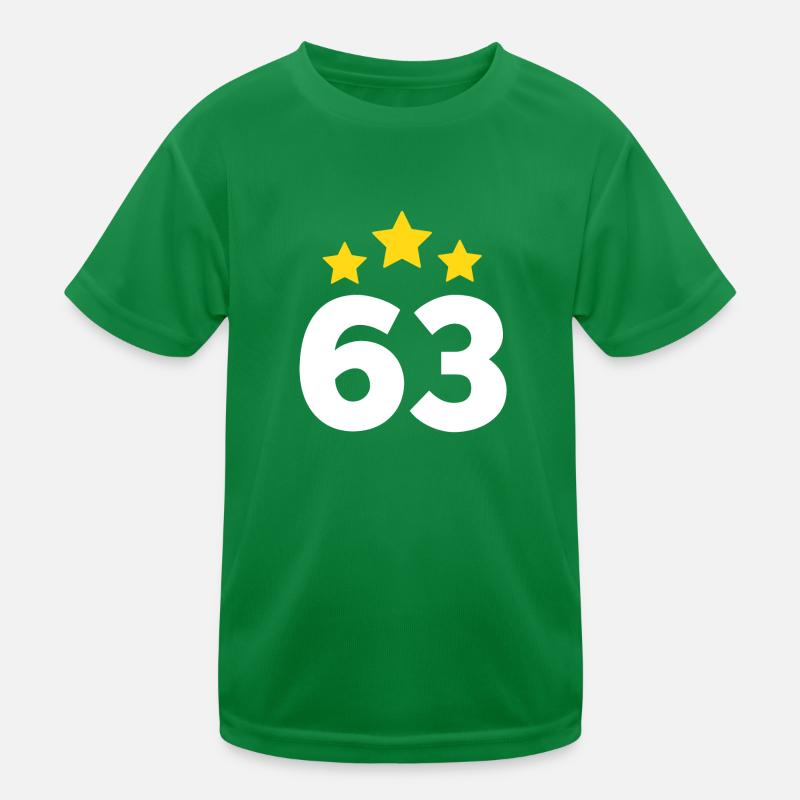 63 Years Star - 63rd Anniversary Gift Kids Functional T-Shirt