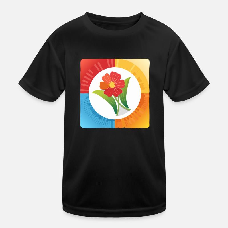 One Flower Peace Kinder Funktions-T-Shirt
