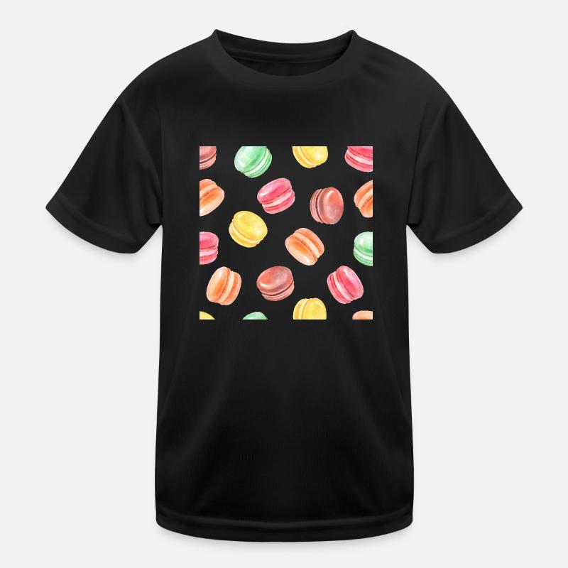 Colorful Macarons Pattern Kids Functional T-Shirt