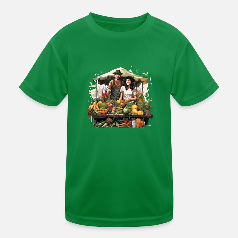 Market Mosaic Kids Functional T-Shirt