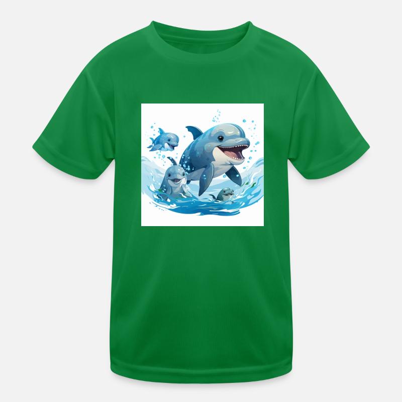 Dolphins Dance Kids Functional T-Shirt
