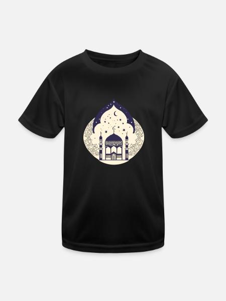 Cadeau du Ramadan Aïd Moubarak Islam Allah Musulman - T-shirt sport Enfant - noir - Devant