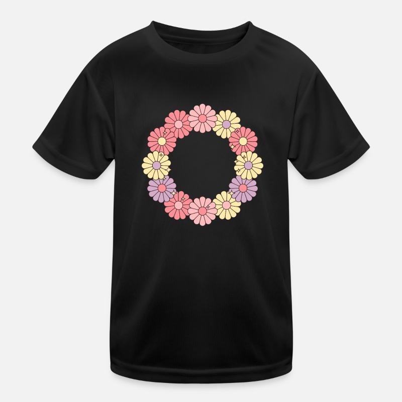 Couronne de fleurs vibrantes T-shirt sport Enfant