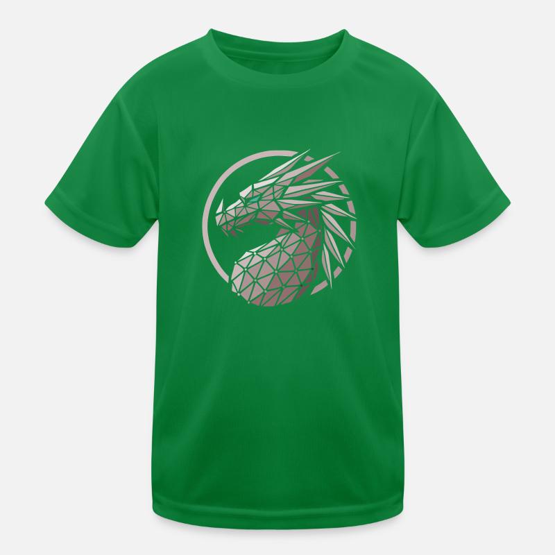 Polygone Drachenkopf Kinder Funktions-T-Shirt