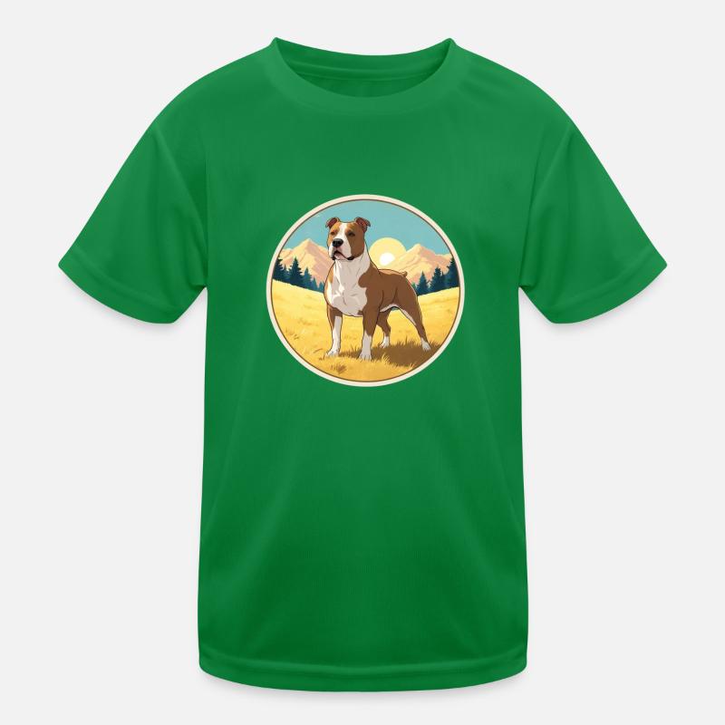 Pitbull Amerikanischer Bully Kinder Funktions-T-Shirt