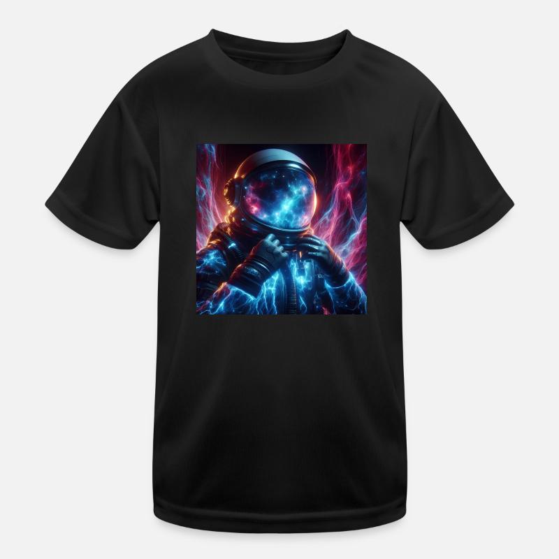 Astronaut im Weltraum Kinder Funktions-T-Shirt