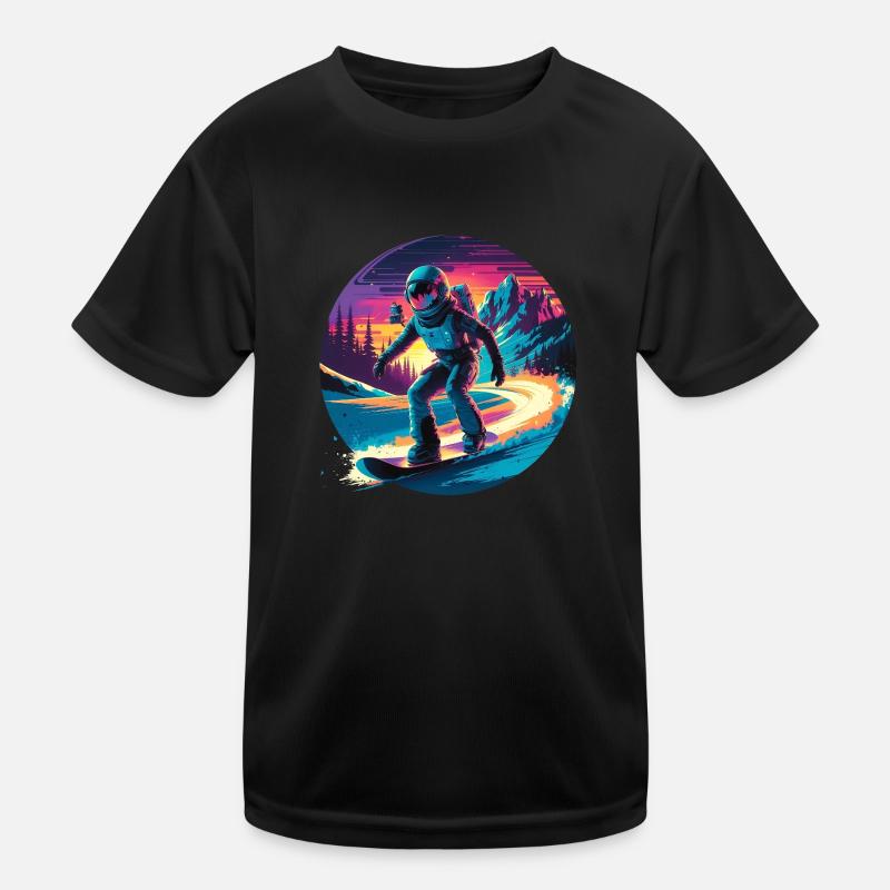 5Snowboard des années 80 T-shirt sport Enfant