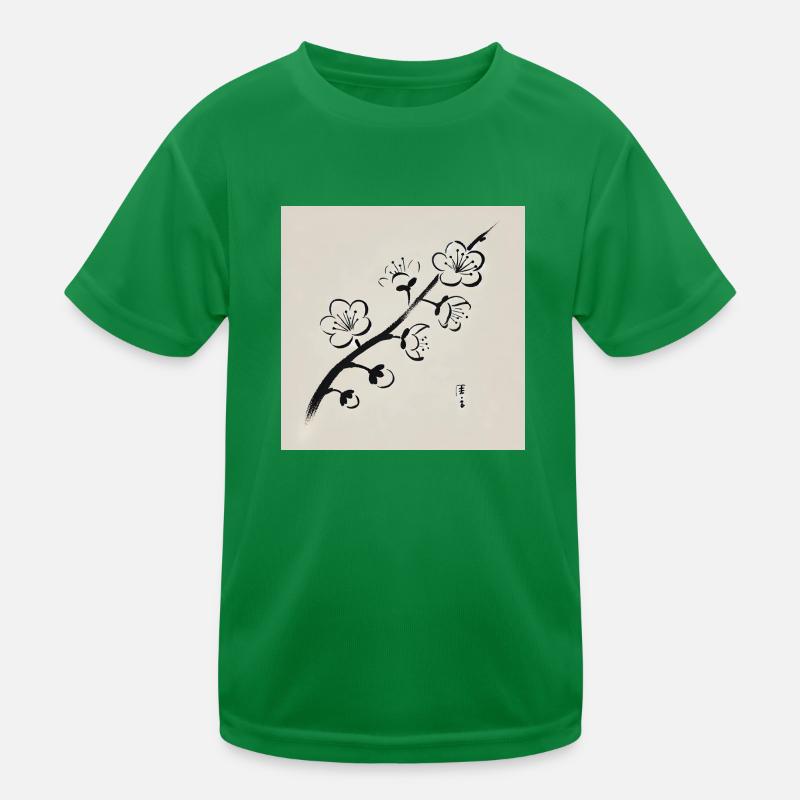 Japanese-style plum blossoms Kids Functional T-Shirt