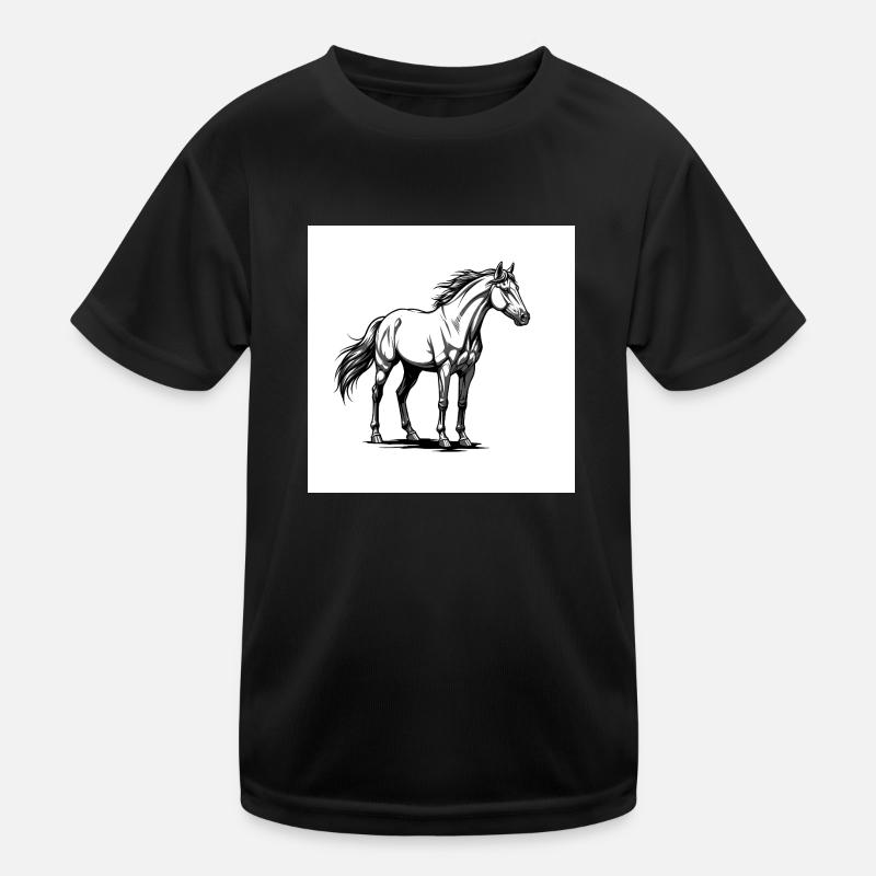 Pferde: Freunde und Begleiter Kinder Funktions-T-Shirt
